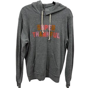 The Shop Forward Graphic Hoodie Super Thankful Charcoal Gray Women's LG